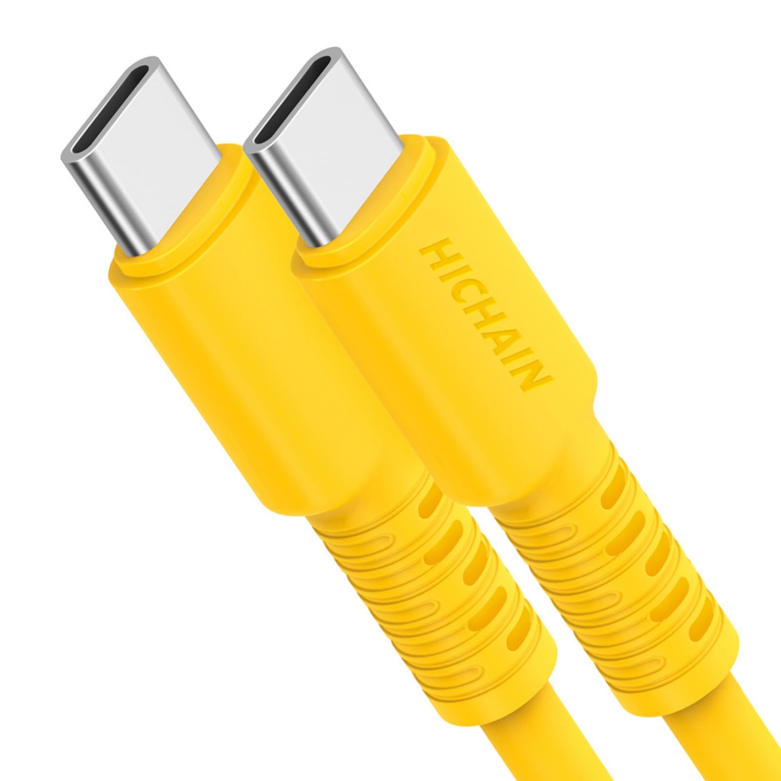 Amazon.co.jp: Hichain USB C 充電ケーブル イエロー 4フィート 100W